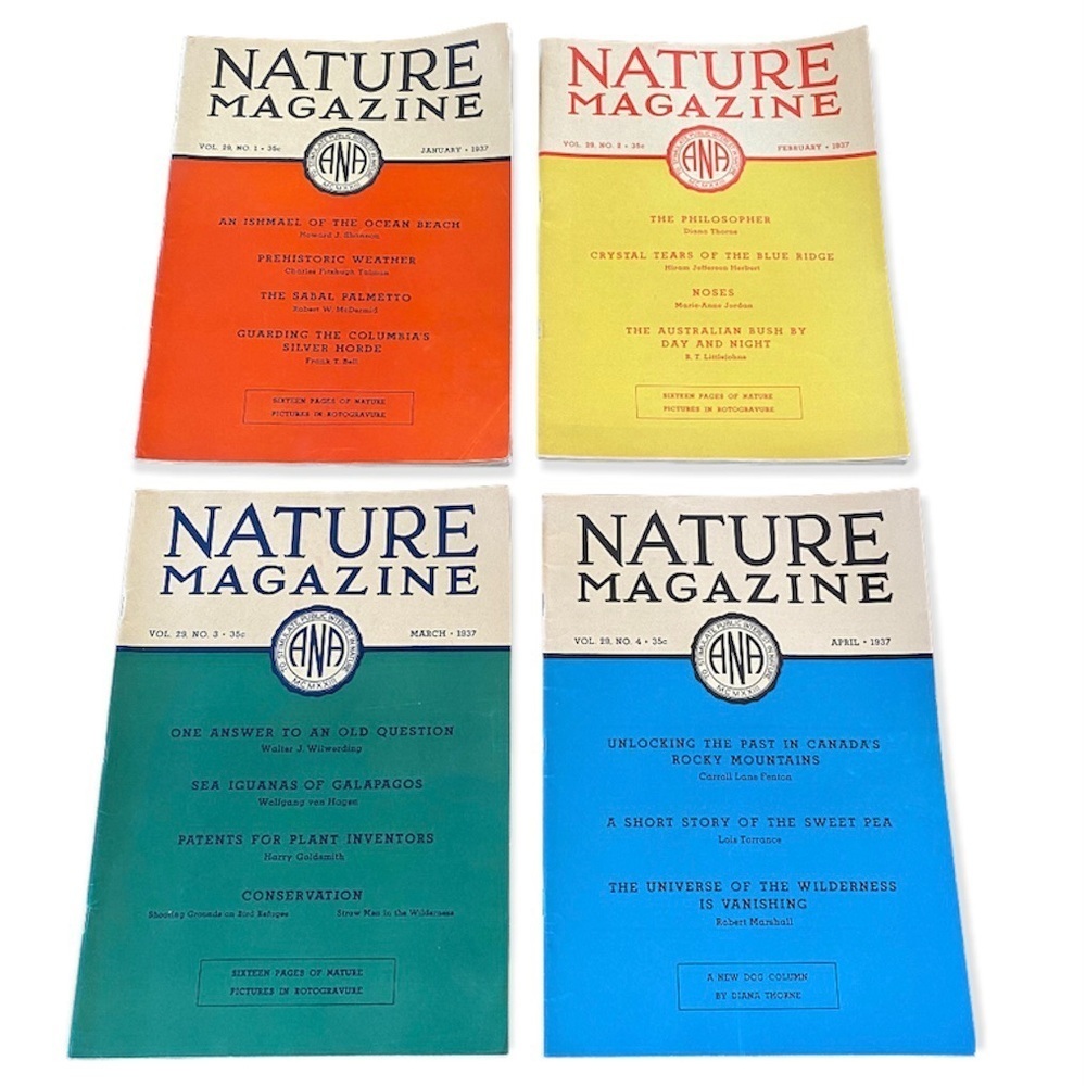 Lot of Four (4) Vintage Nature Magazines 1937